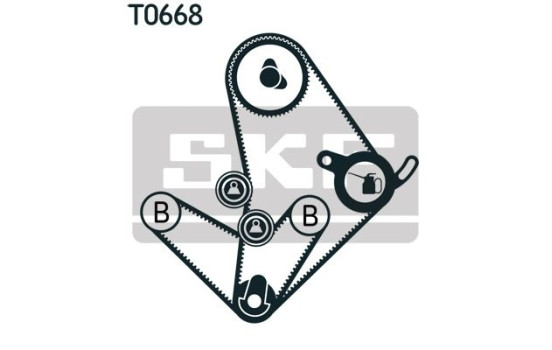 Timing Belt Set VKMA 95010 SKF, Image 2