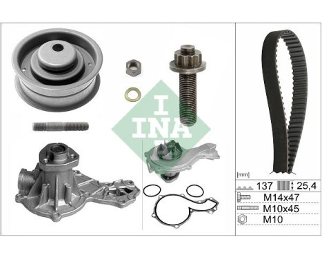 Water pump + timing belt set 530 0003 30 Ina