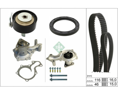 Water pump + timing belt set 530 0960 30 Ina