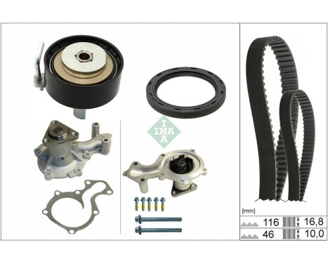 Water pump + timing belt set 530 0961 30 Ina
