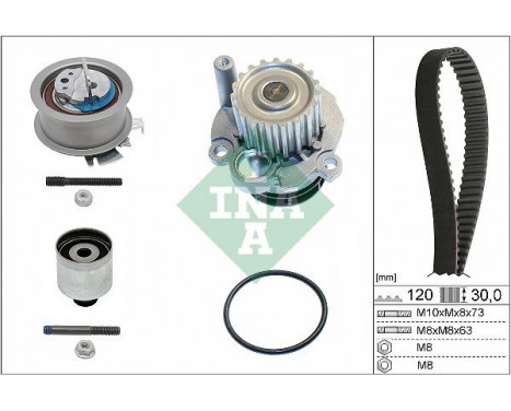 Water Pump & Timing Belt Set 530020132 Ina, Image 2