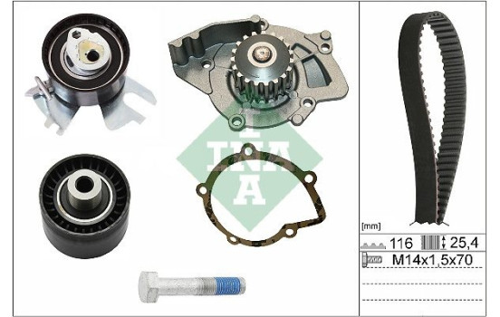 Water Pump & Timing Belt Set 530044930 Ina, Image 2