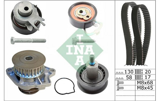 Water Pump & Timing Belt Set 530053830 Ina, Image 2