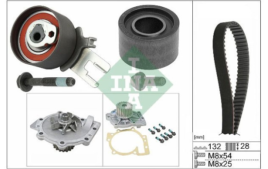 Water Pump & Timing Belt Set 530058230 Ina, Image 2