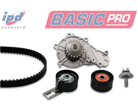 Water pump + timing belt set IPD BASIC-PRO K62075 Hepu