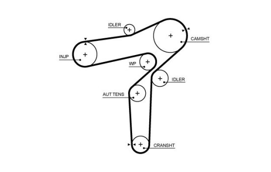 Water pump + timing belt set KP15706XS Gates, Image 2