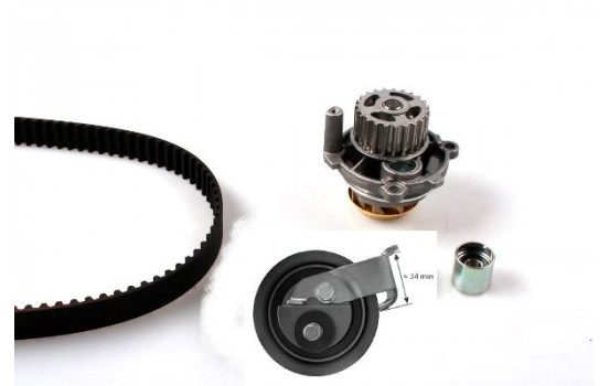 Water Pump & Timing Belt Set PK05727 Hepu