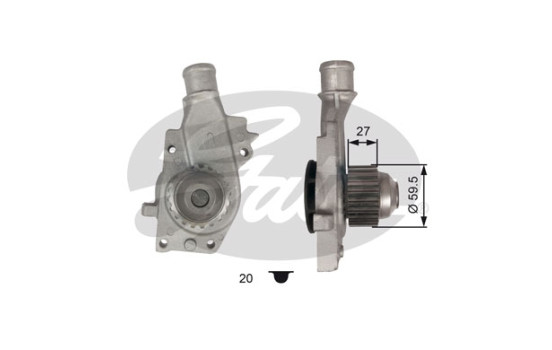 Water Pump & Timing Belt Set PowerGrip® KP15225XS-1 Gates