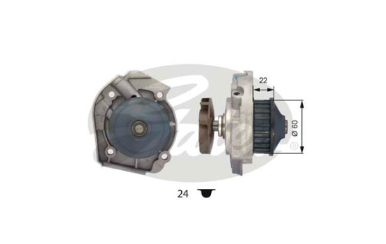 Water Pump & Timing Belt Set PowerGrip® KP15544XS Gates, Image 2