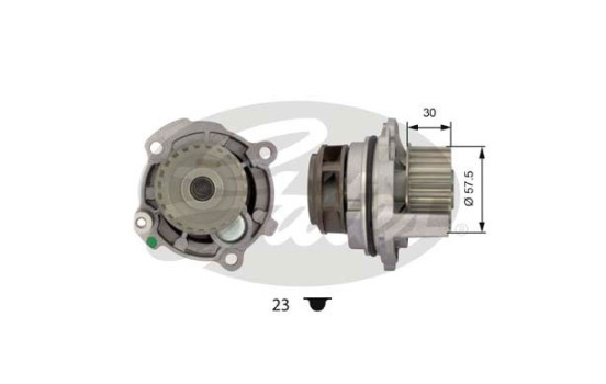 Water Pump & Timing Belt Set PowerGrip® KP15616XS Gates