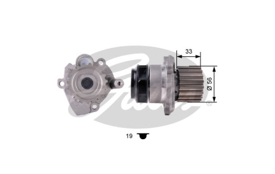 Water Pump & Timing Belt Set PowerGrip® KP55569XS-2 Gates, Image 3