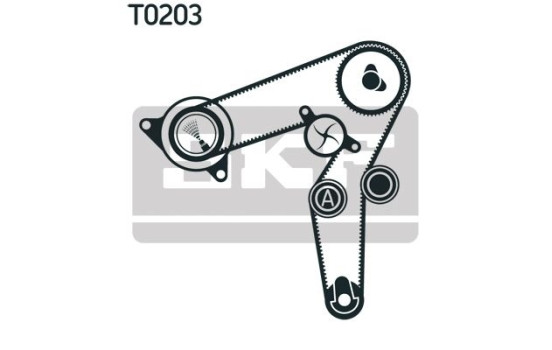 Water Pump & Timing Belt Set VKMC 02197-2 SKF, Image 2