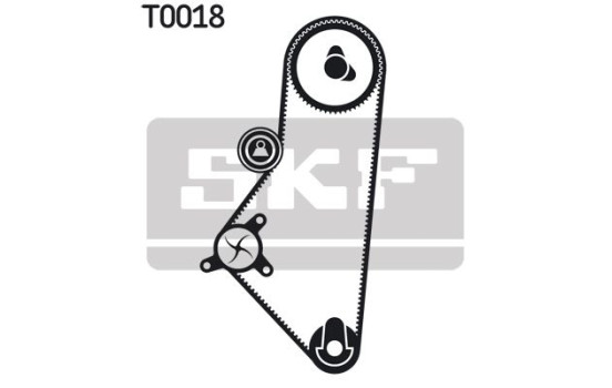 Water Pump & Timing Belt Set VKMC 03200 SKF, Image 2