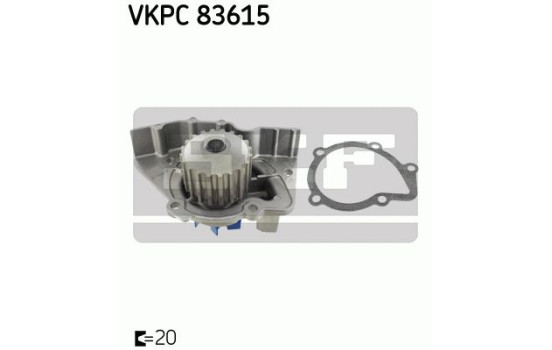 Water Pump & Timing Belt Set VKMC 03201-1 SKF, Image 2