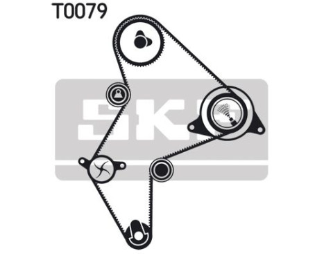 Water Pump & Timing Belt Set VKMC 03251 SKF, Image 2