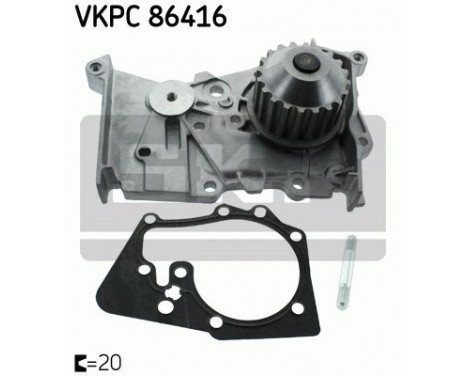 Water Pump & Timing Belt Set VKMC 06020 SKF, Image 2