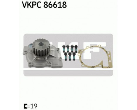 Water Pump & Timing Belt Set VKMC 06602 SKF, Image 2