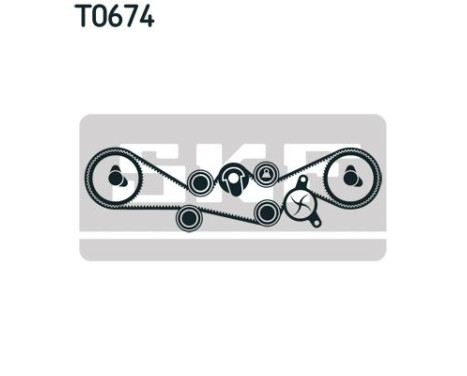 Water Pump & Timing Belt Set VKMC 98109-2 SKF, Image 2