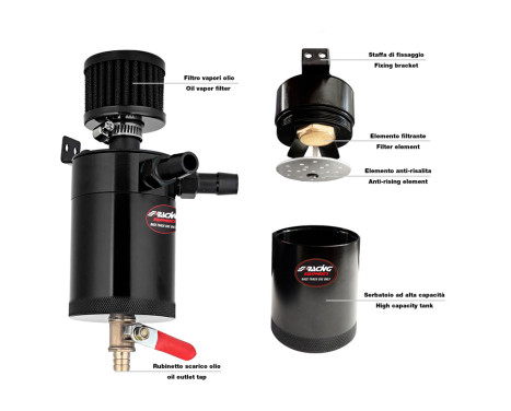 Simoni Racing Oil Catch-Tank 300ml - Black, Image 3