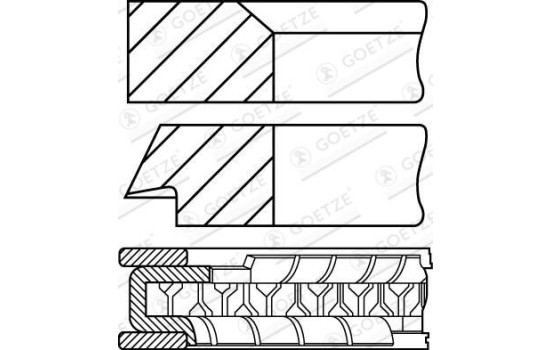Piston ring set