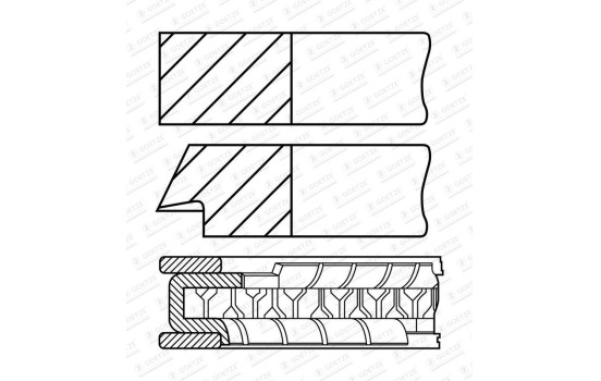 Piston ring set