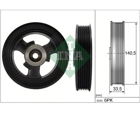 Belt pulley, crankshaft