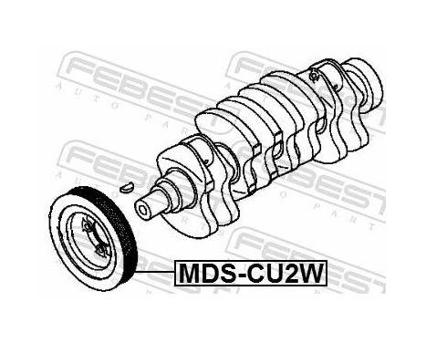 Belt Pulley, crankshaft, Image 2