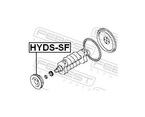 Belt Pulley, crankshaft, Image 2