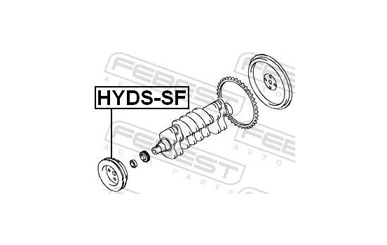 Belt Pulley, crankshaft, Image 2