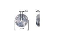 Belt pulley, crankshaft