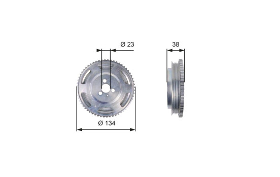 Belt pulley, crankshaft