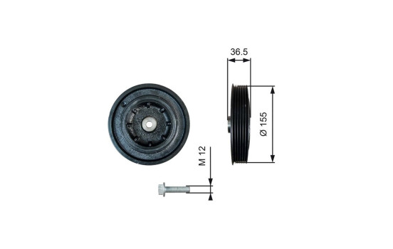 Belt pulley, crankshaft