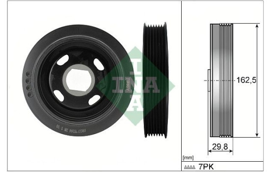 Belt pulley, crankshaft