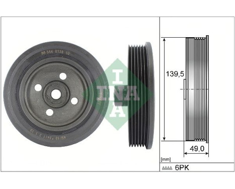 Belt pulley, crankshaft