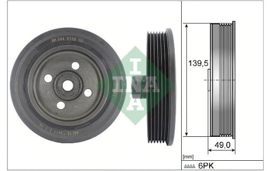 Belt pulley, crankshaft