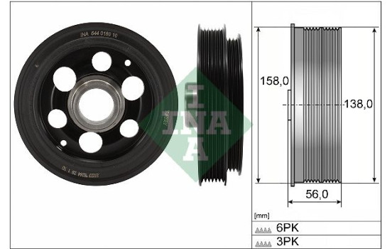 Belt pulley, crankshaft