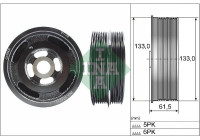 Belt pulley, crankshaft