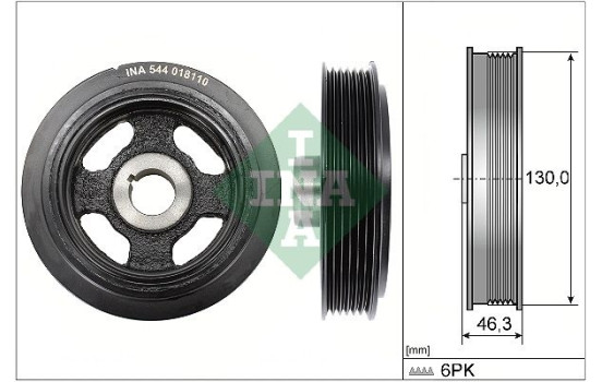 Belt pulley, crankshaft