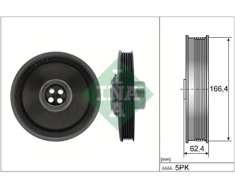 Belt pulley, crankshaft