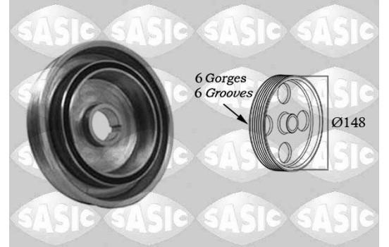 Belt pulley, crankshaft
