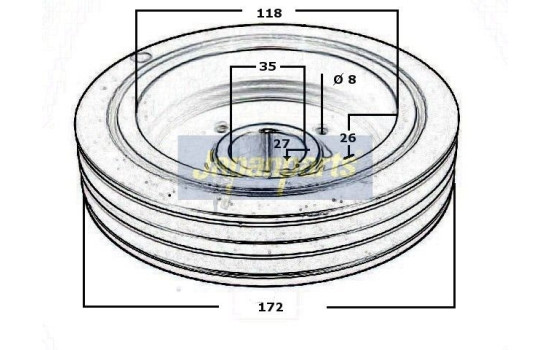 Belt Pulley, crankshaft, Image 4