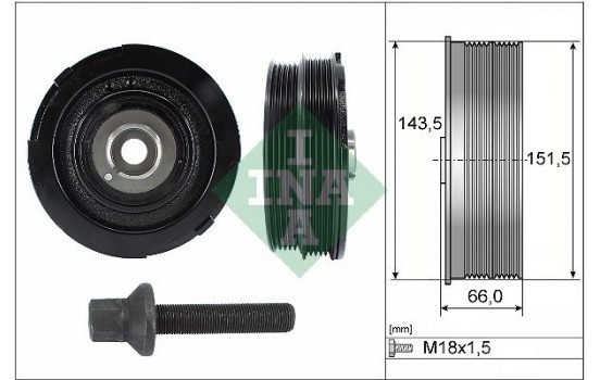 Belt Pulley Set, crankshaft