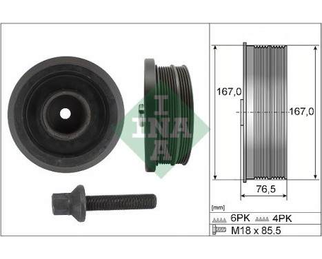 Belt Pulley Set, crankshaft