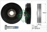 Belt pulley set, crankshaft