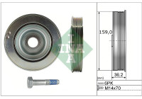 Belt pulley set, crankshaft