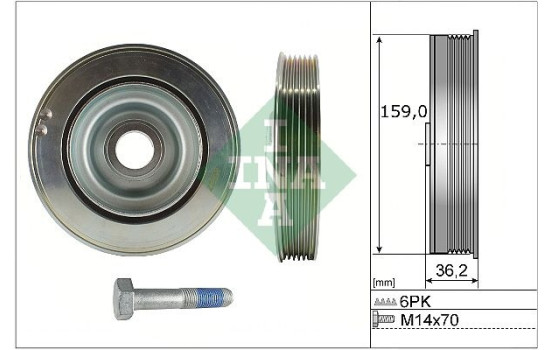 Belt pulley set, crankshaft
