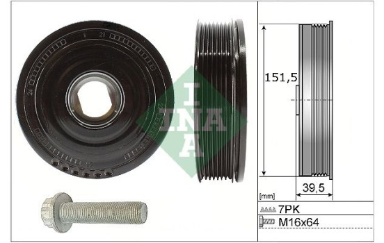 Belt pulley set, crankshaft