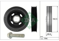 Belt pulley set, crankshaft