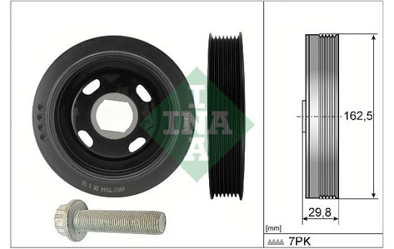 Belt pulley set, crankshaft