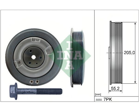 Belt pulley set, crankshaft